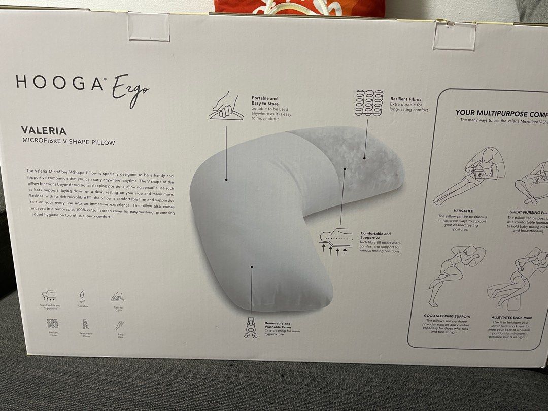 Hooga Vshape pillow, Furniture & Home Living, Bedding & Towels on