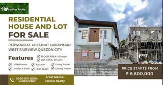 House and Lot For Sale in Quezon City 3BR with Car Park inside gated Subdivision near FEU Hospital