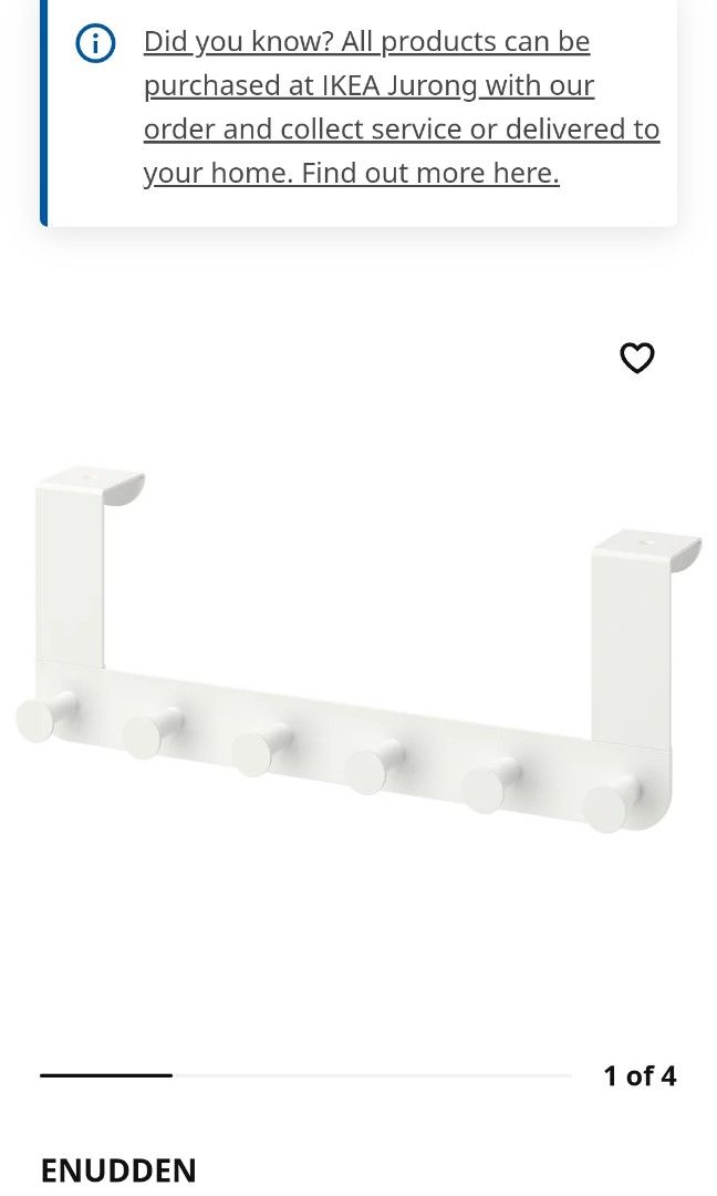 Ikea hook door hanger, Furniture & Home Living, Home Improvement