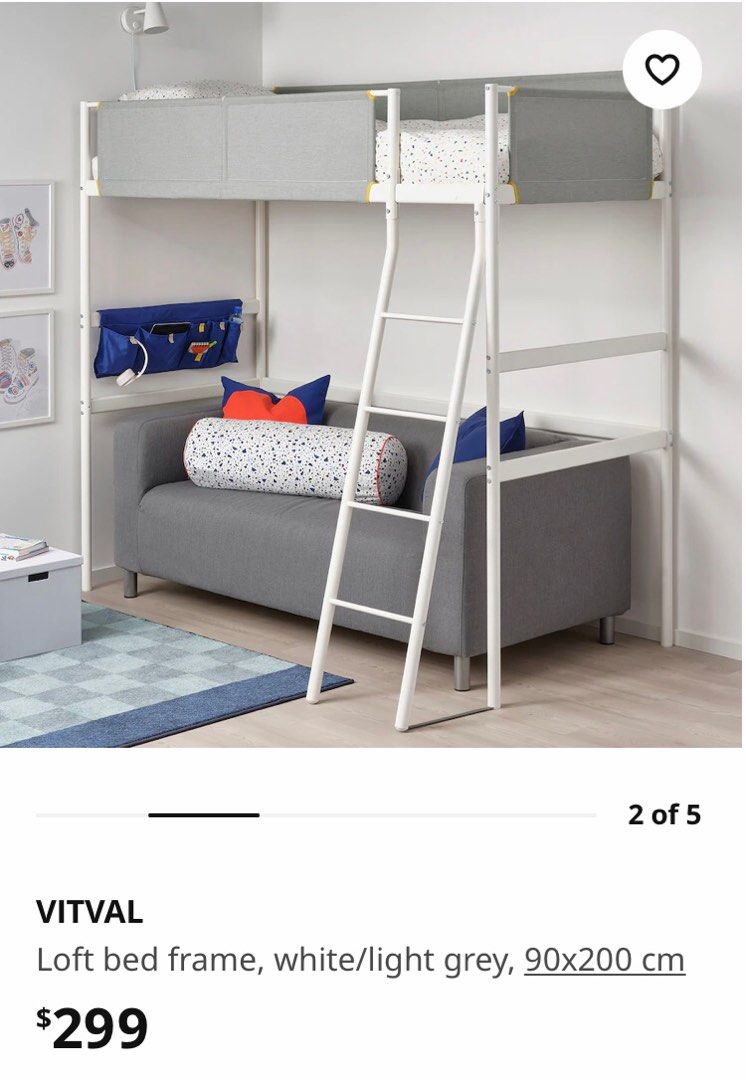 Ikea metal bunk bed, Furniture & Home Living, Furniture, Bed Frames