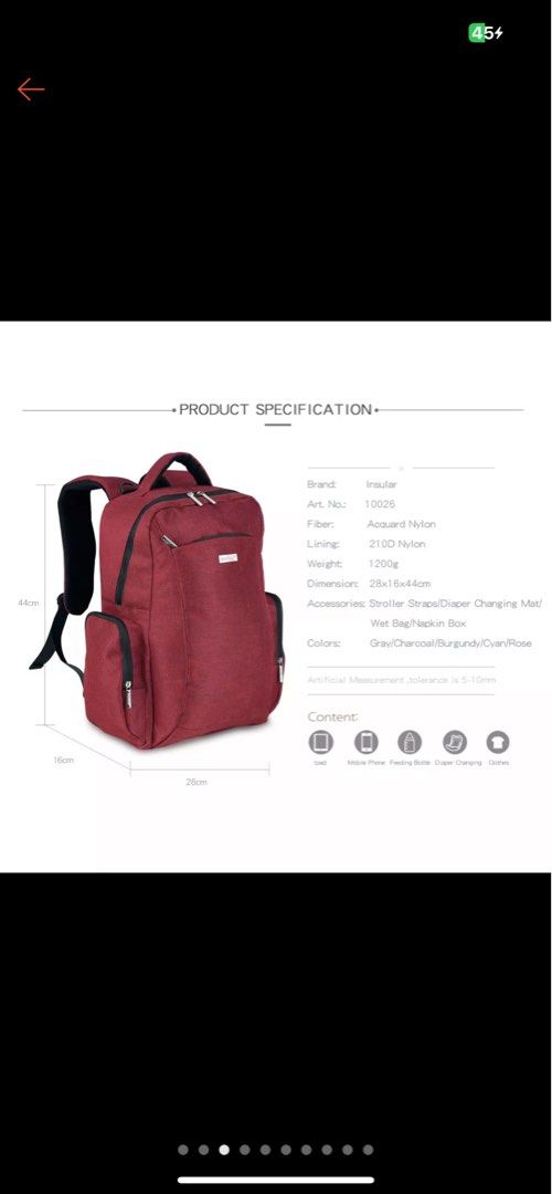 Insular diaper backpack discount