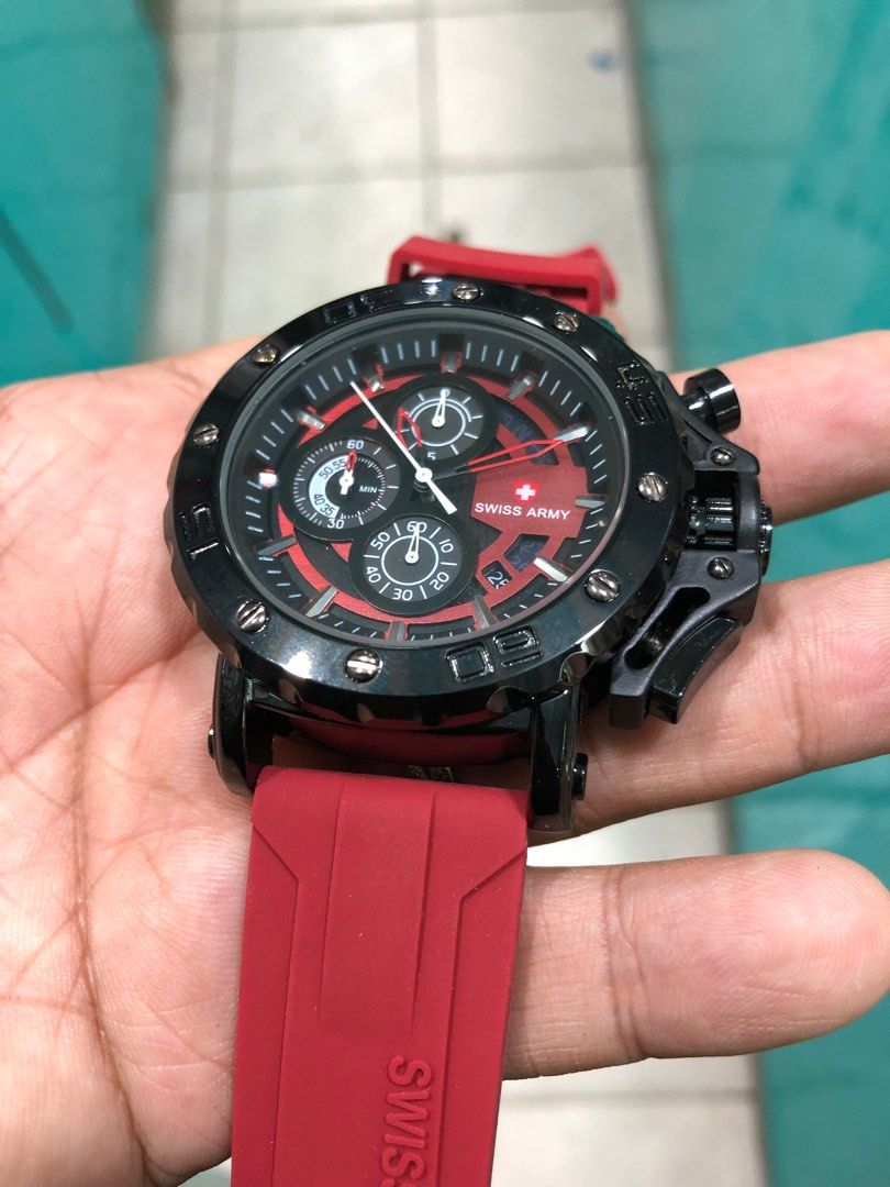 Jam swiss army sporty chronograph jam fashion Fesyen Pria Jam