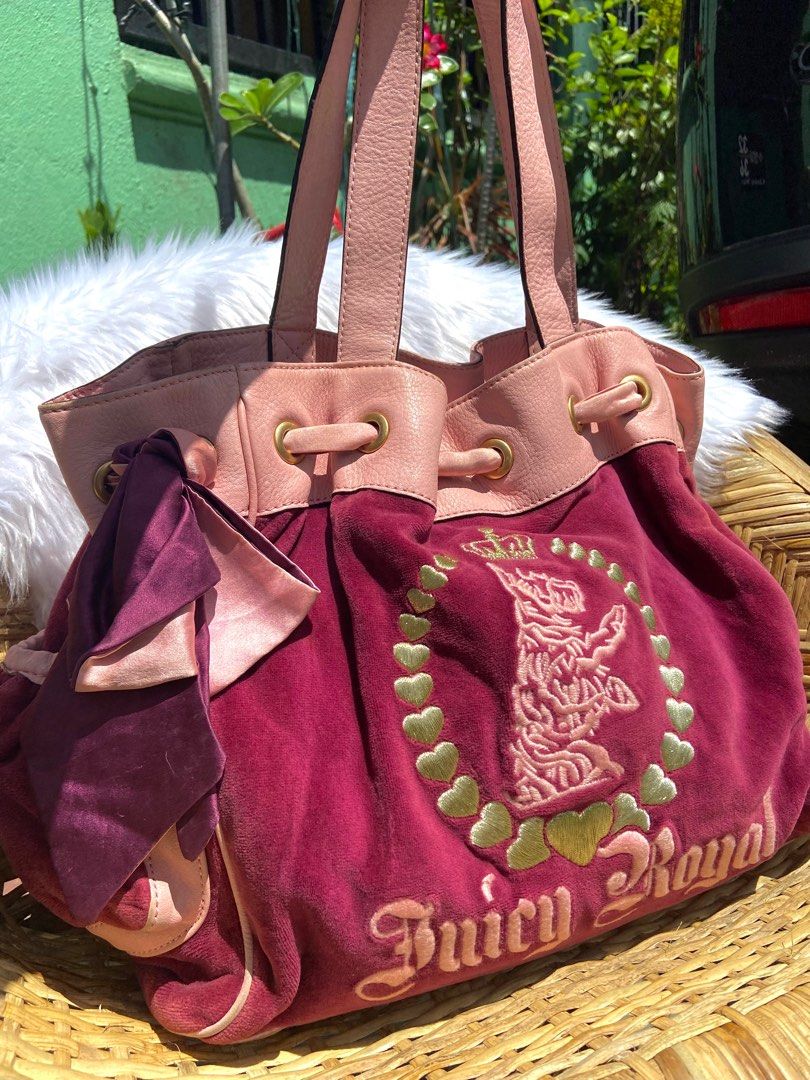 Rare vintage juicy couture Y2k leather shoulder bag in brown