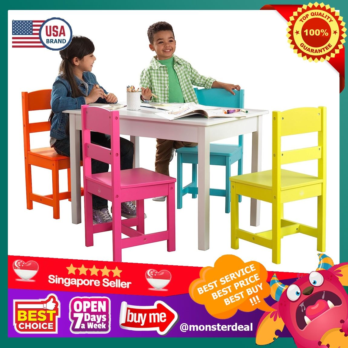 Kidkraft highlighter table and 4 chair set outlet