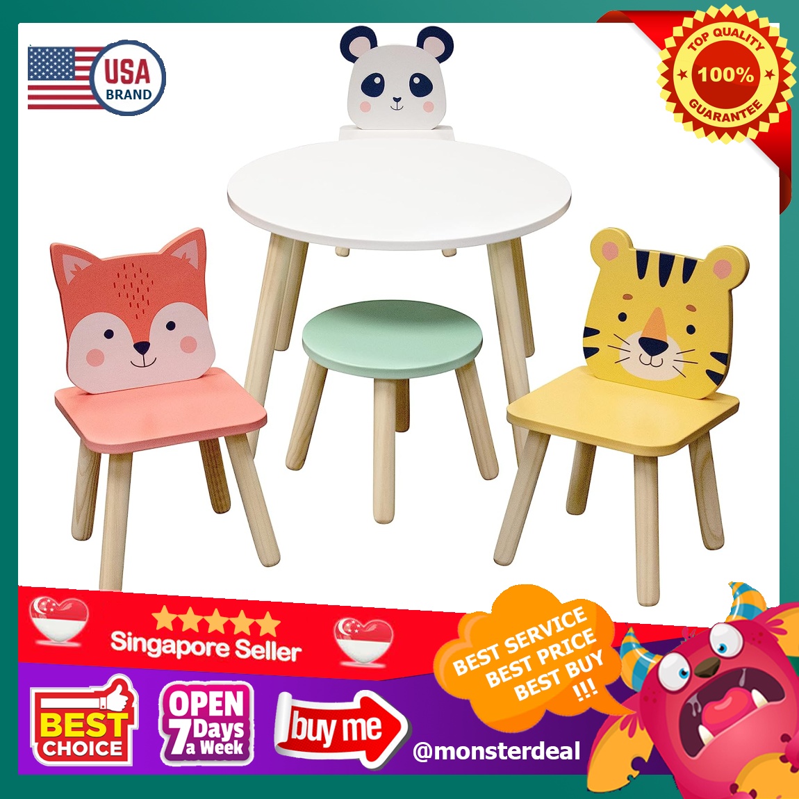 Animal table and chair set outlet