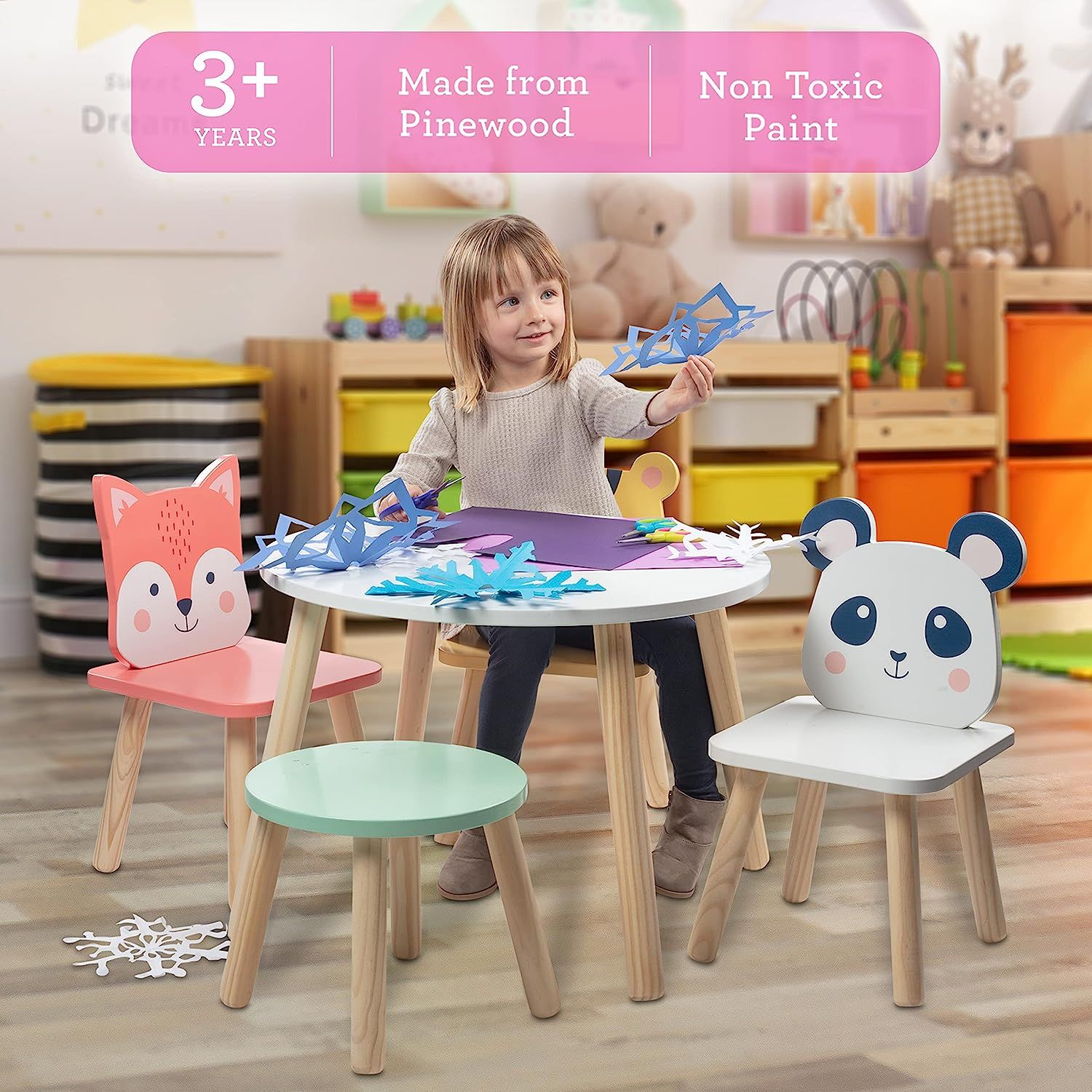 Eating table and discount chairs for toddlers