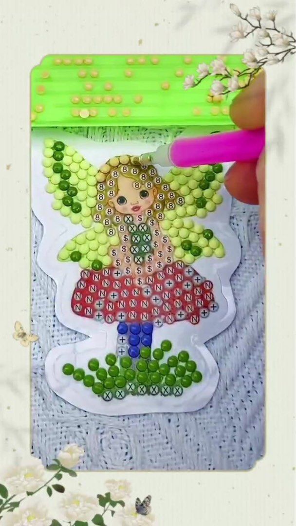 25pcs Diamond Drawing Kit For Kids Diamond Art Sticker Craft With