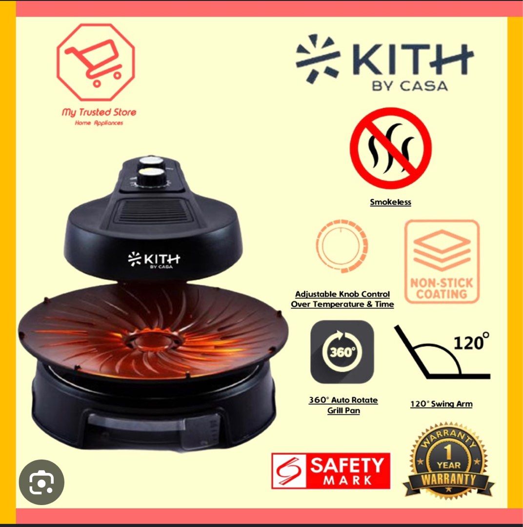 Kith by Casa Smokeless Barbecue Grill, TV & Home Appliances, Kitchen