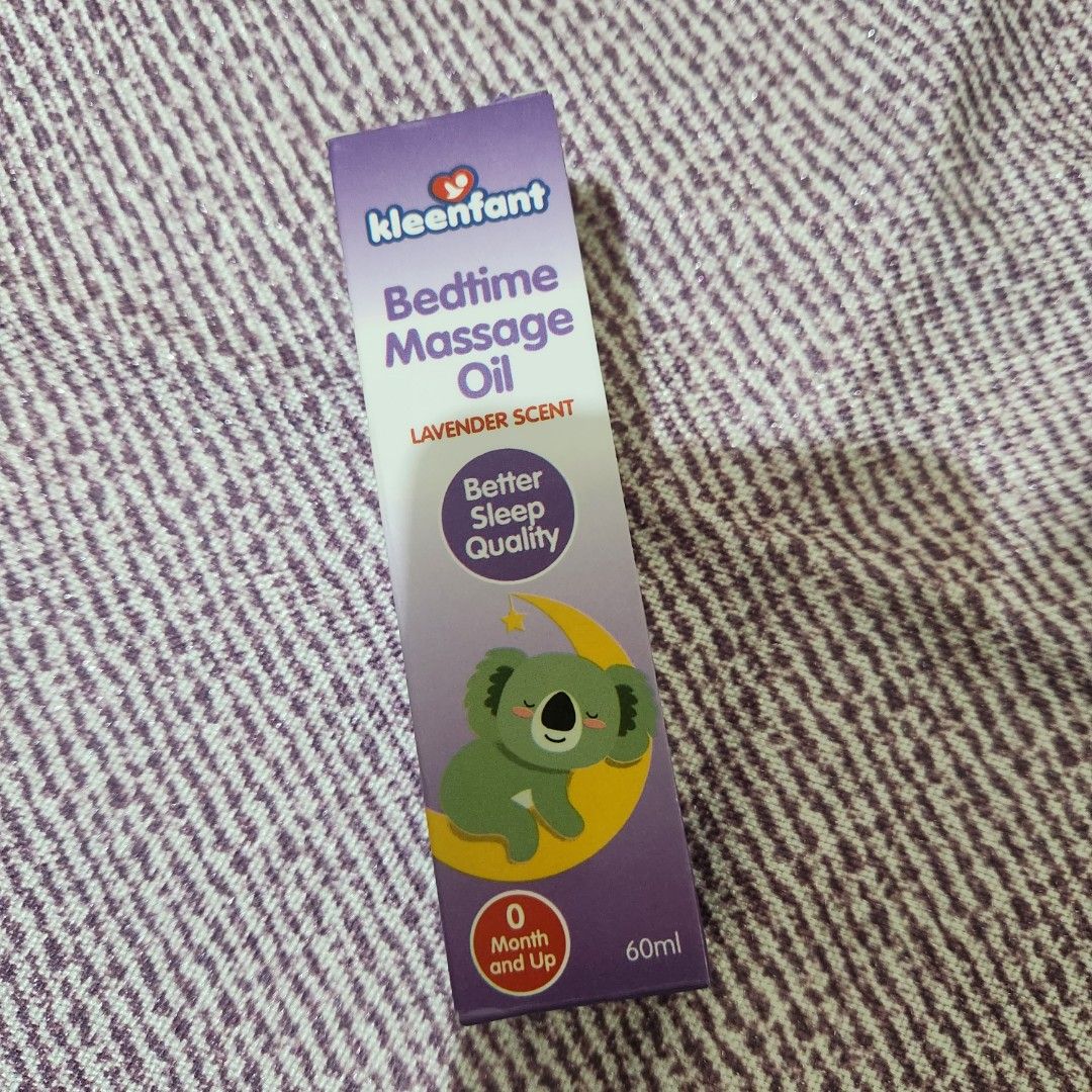 Kleenfant Bedtime Massage Oil (Category: Other Baby Bathing & Changing Needs) located in Goa. Submitted by jennmagno29109 (Listing ID 1240857355, Image 1). Description: Lavender Scent Massage oil for better sleep quality for babies 0 month and up consult pediatrician for usage RSF: not used ni baby.