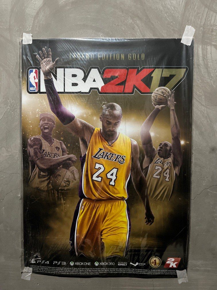 NBA 2K17 Legend Edition Gold Kobe Bryant Tribute Poster Purple
