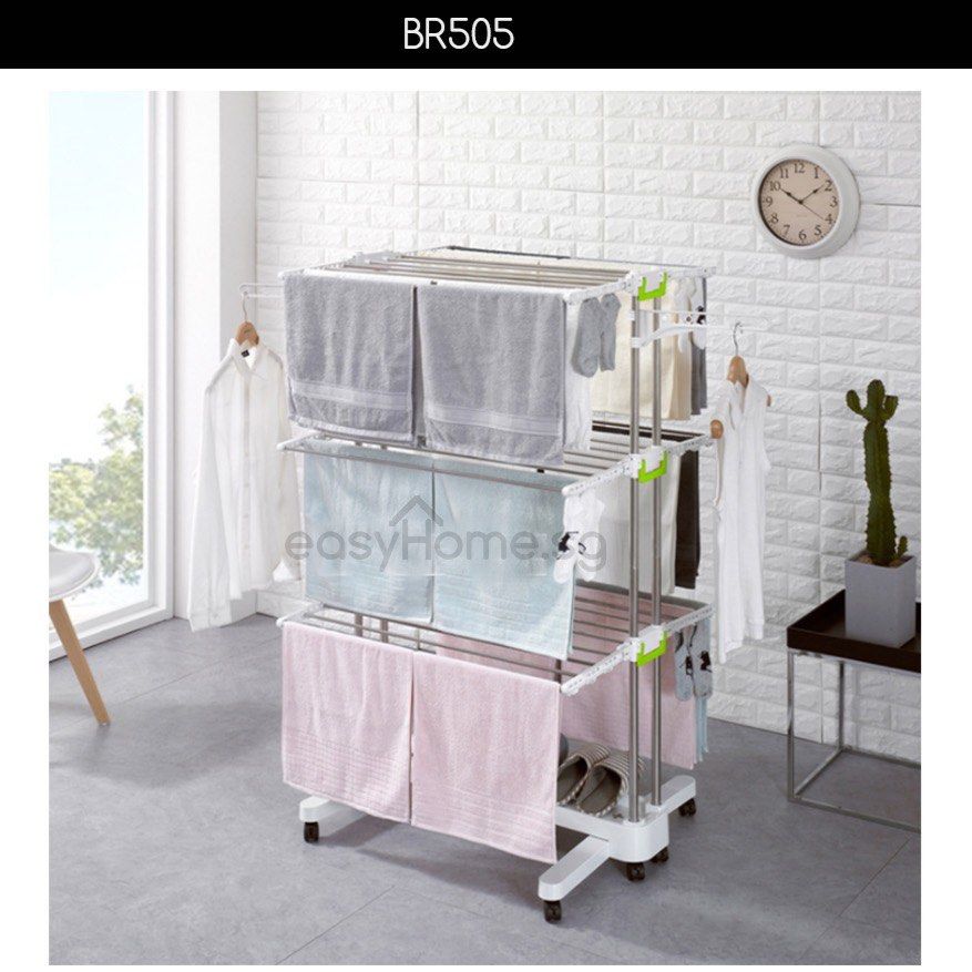 Korea Laundry Clothes Drying Rack, movable and foldable, Furniture