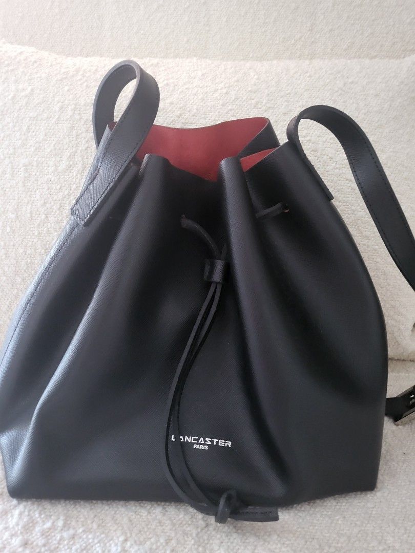 Lancaster paris matte cheap smooth leather bucket bag