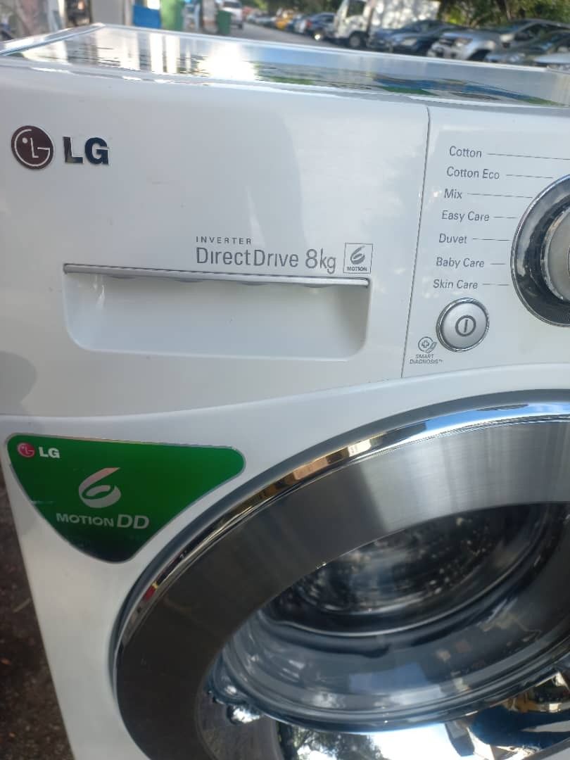 LG DD inverter front load hot washer washing machine 8.0kg rm650, TV