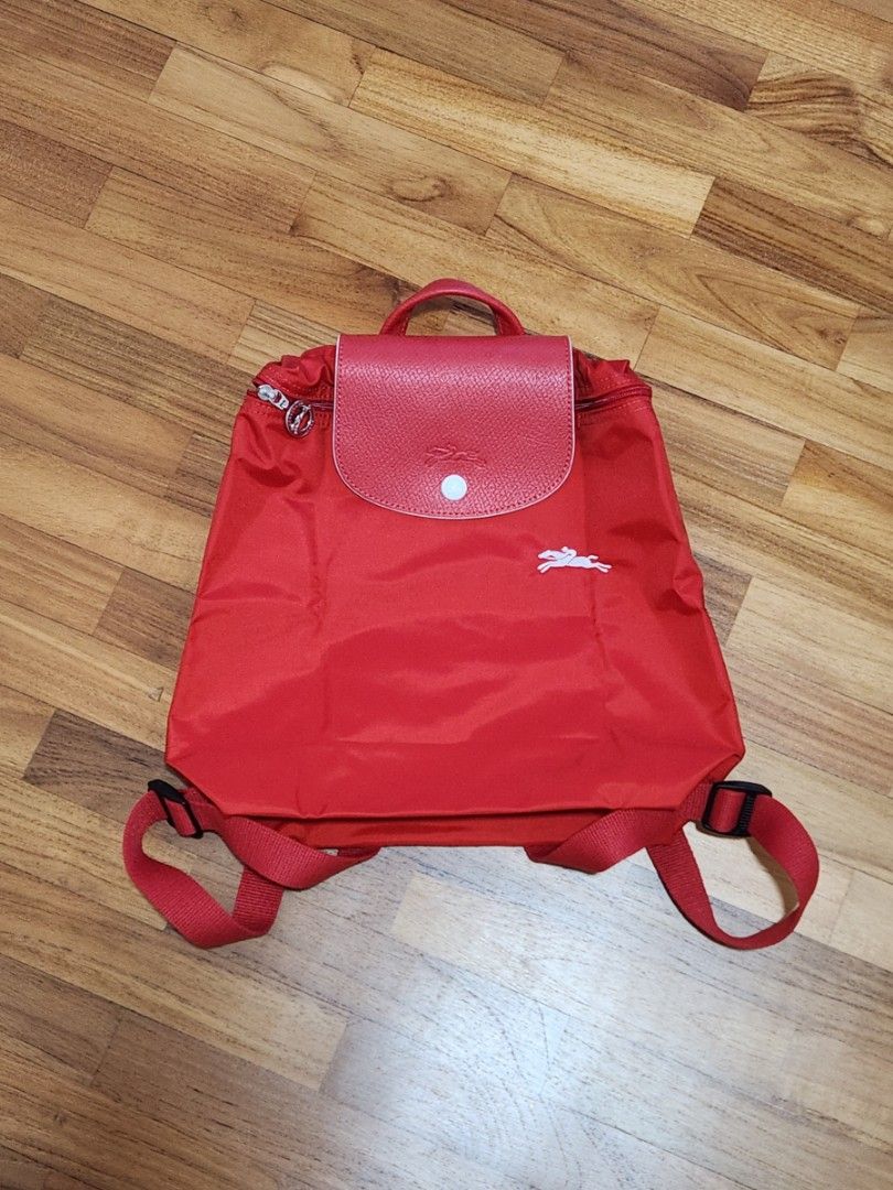 Longchamp Le Pliage Club Backpack - Red In Vermillion