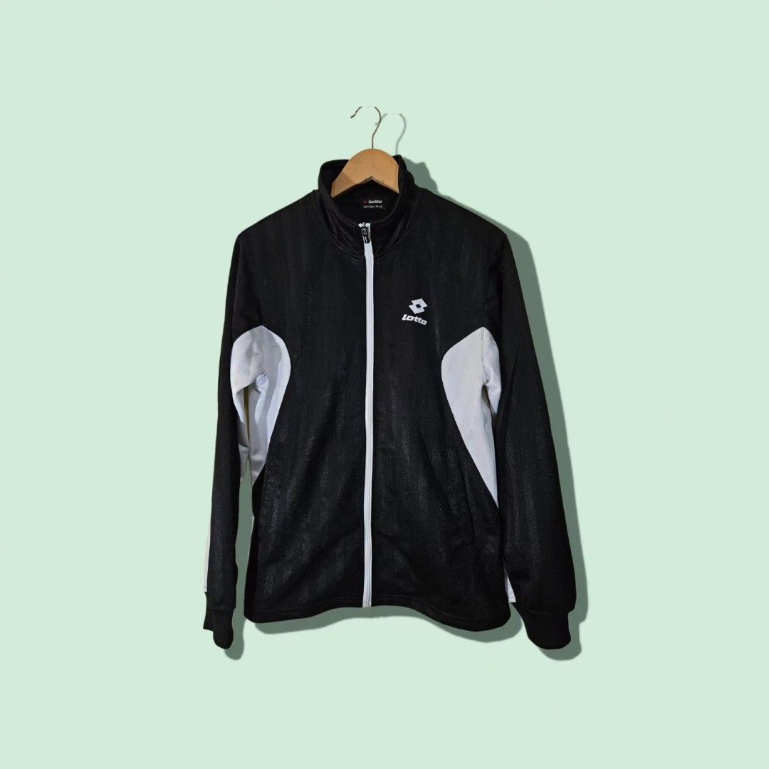 Lotto black track jacket, Men's Fashion, Coats, Jackets and Outerwear