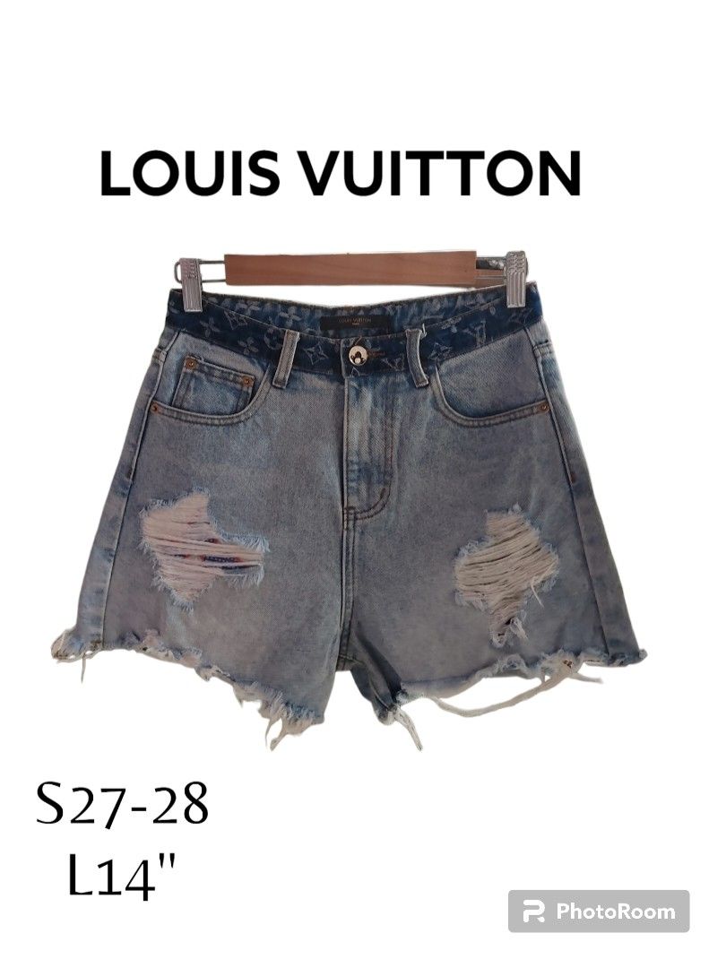 Louis vuitton denim short, Women's Fashion, Bottoms, Shorts on Carousell