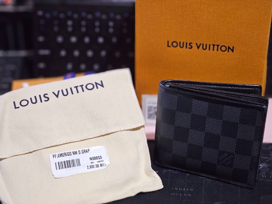 Louis Vuitton Graphite Damier Amerigo Mens Wallet at the best price