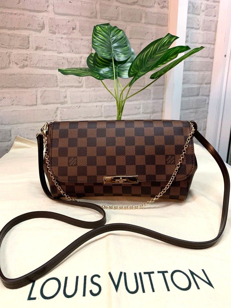 LV Favourite MM Damier Azur, Luxury, Bags & Wallets on Carousell
