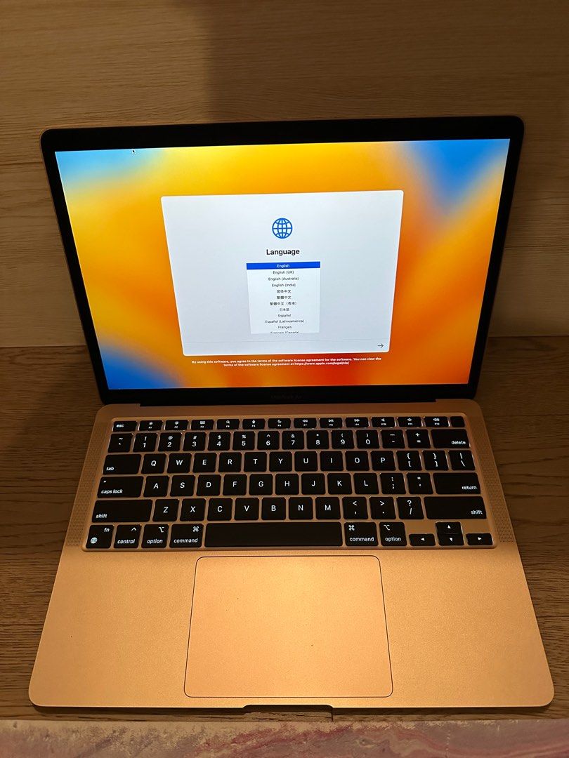 MacBook Air M1 2020 有保養13.3寸8GB/256 gold, 電腦＆科技, 手提電腦