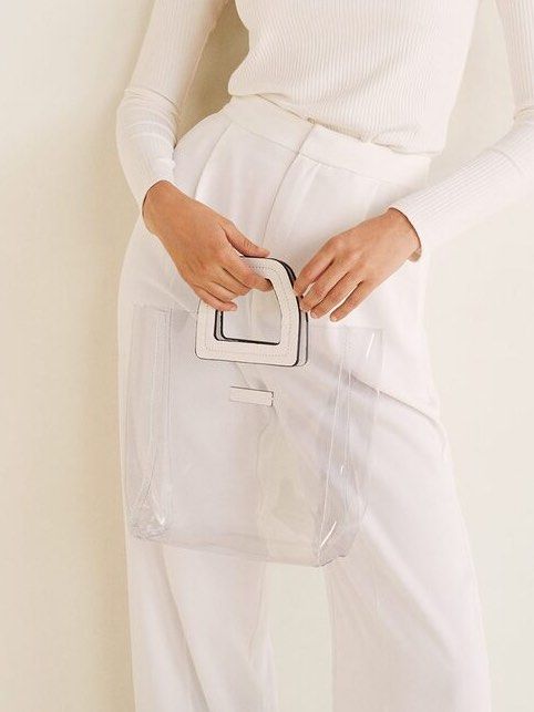 Mango transparent handle bag shop