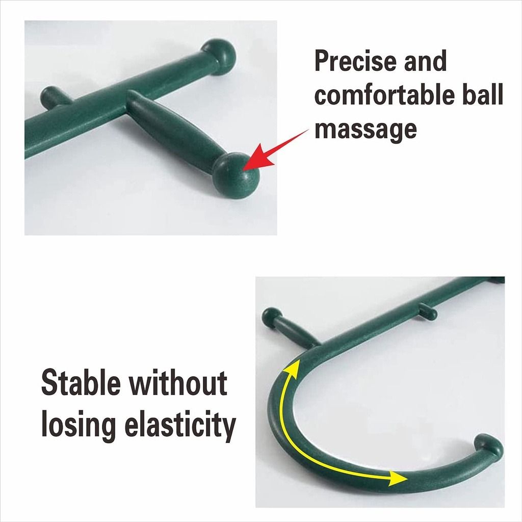 Massage Cane Stick Hook Bar/ Thera Cane Trigger Point Tool Acupoint