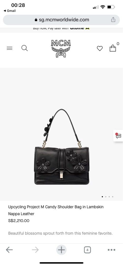 Mcm black leather purse store