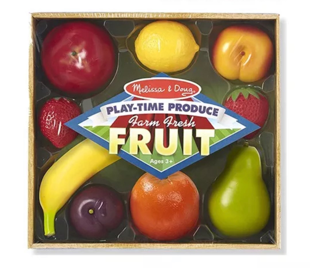 Ensemble De Fruits à Couper En Bois Melissa & Doug – 17 Pièces Avec Couteau, Caisse De Rangement, Pour Enfants Dès 3 Ans