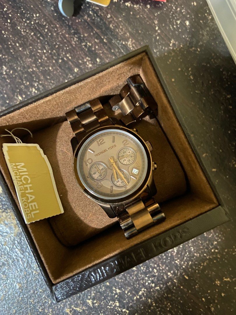 Michael kors cheap watch chocolate