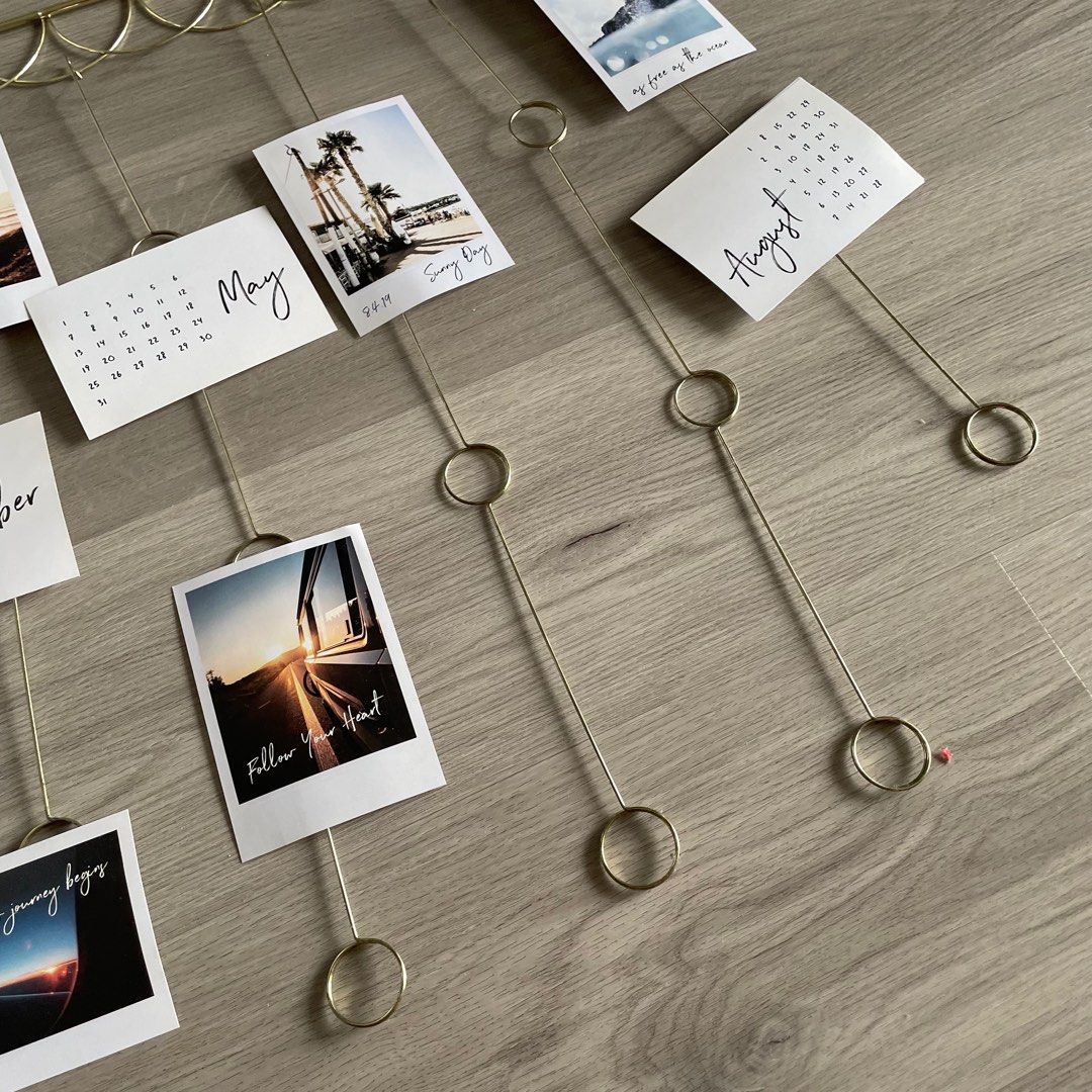 Minimalist Postcards hanger photo wall frame, Furniture & Home Living