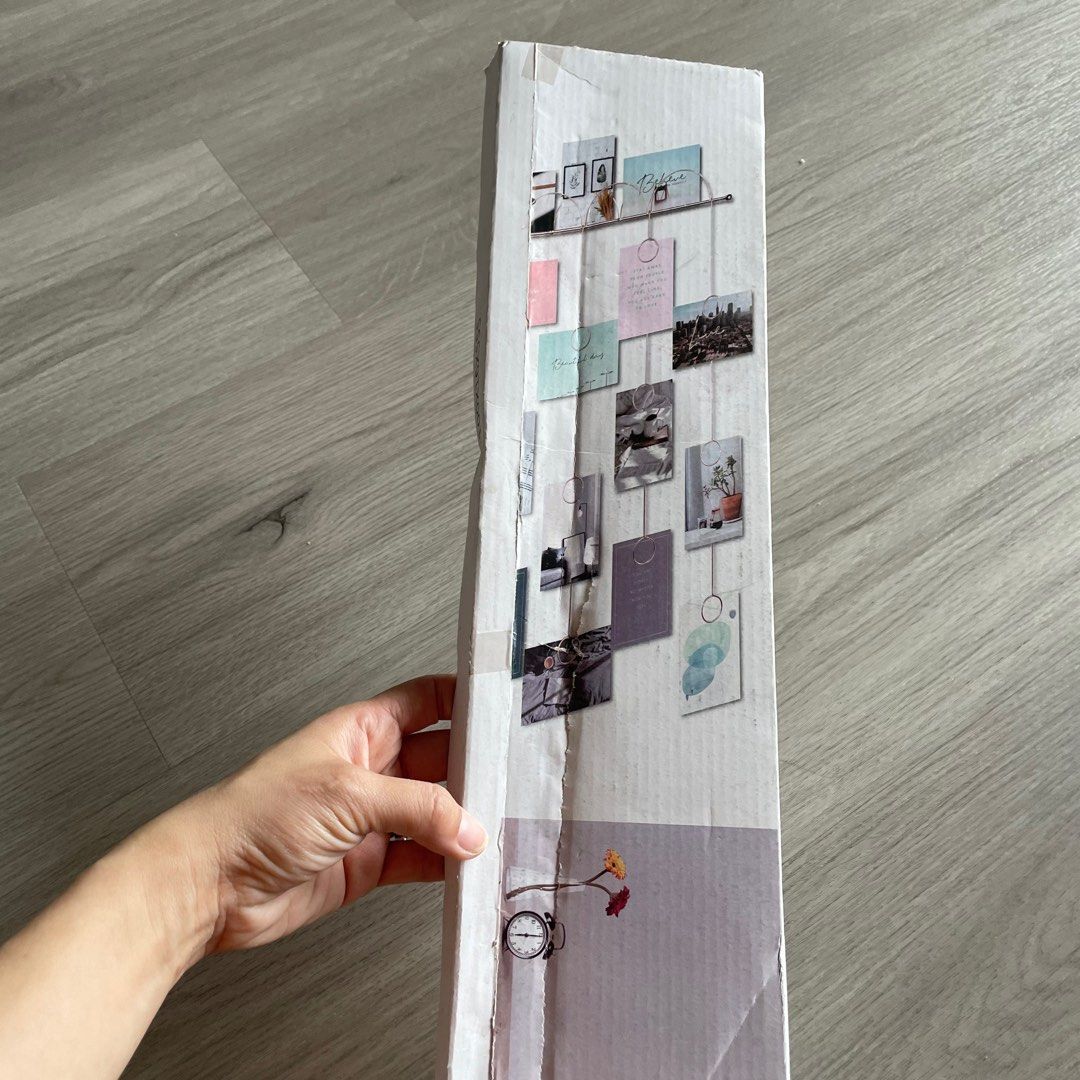 Minimalist Postcards hanger photo wall frame, Furniture & Home Living