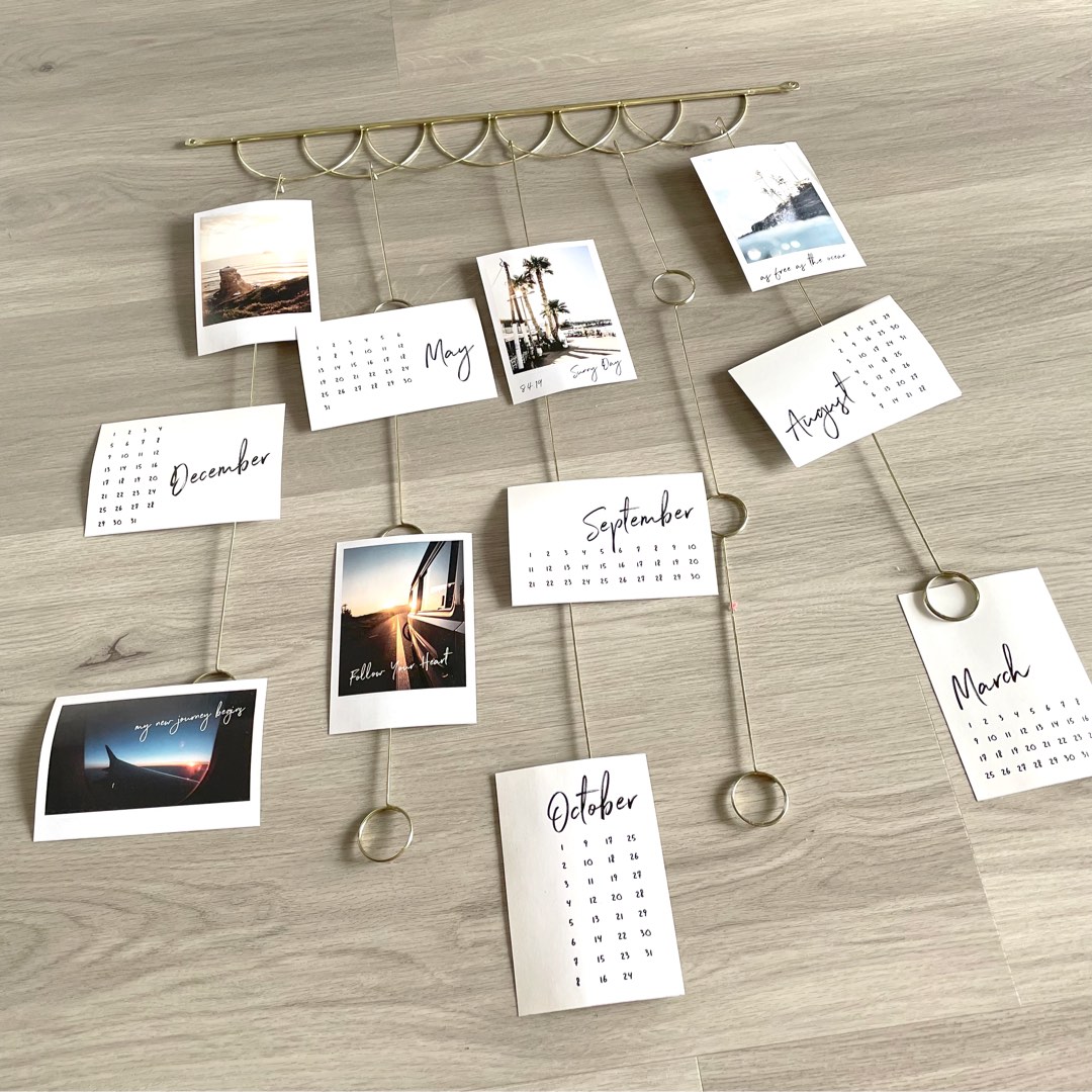 Minimalist Postcards hanger photo wall frame, Furniture & Home Living