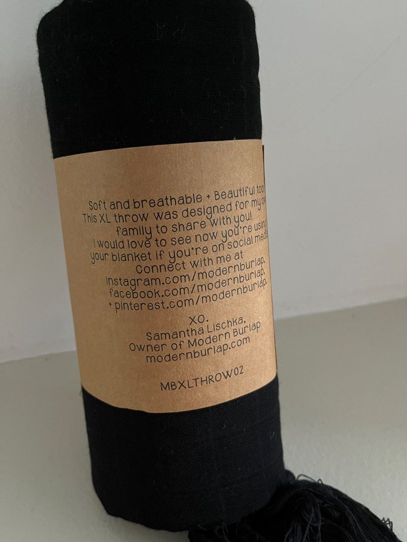 Modern burlap blanket online