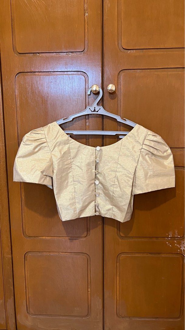 Modern filipiniana (custom made) (Category: Sets or Coordinates) located in Quezon City. Submitted by prelovedstuffshop (Listing ID 1240892781, Image 2). Description: Top is 33-35 inches Skirt Waist (garterized) 26-30.
