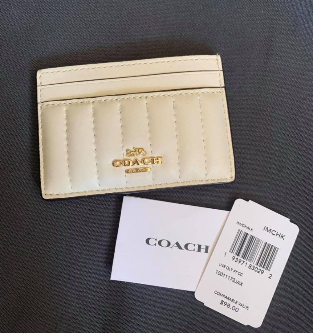 COACH Card Case With Linear Quilting