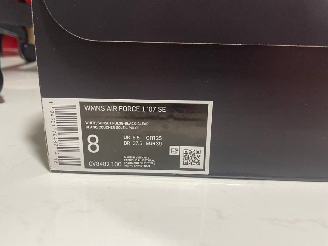 air force 1 white sunset pulse black clear