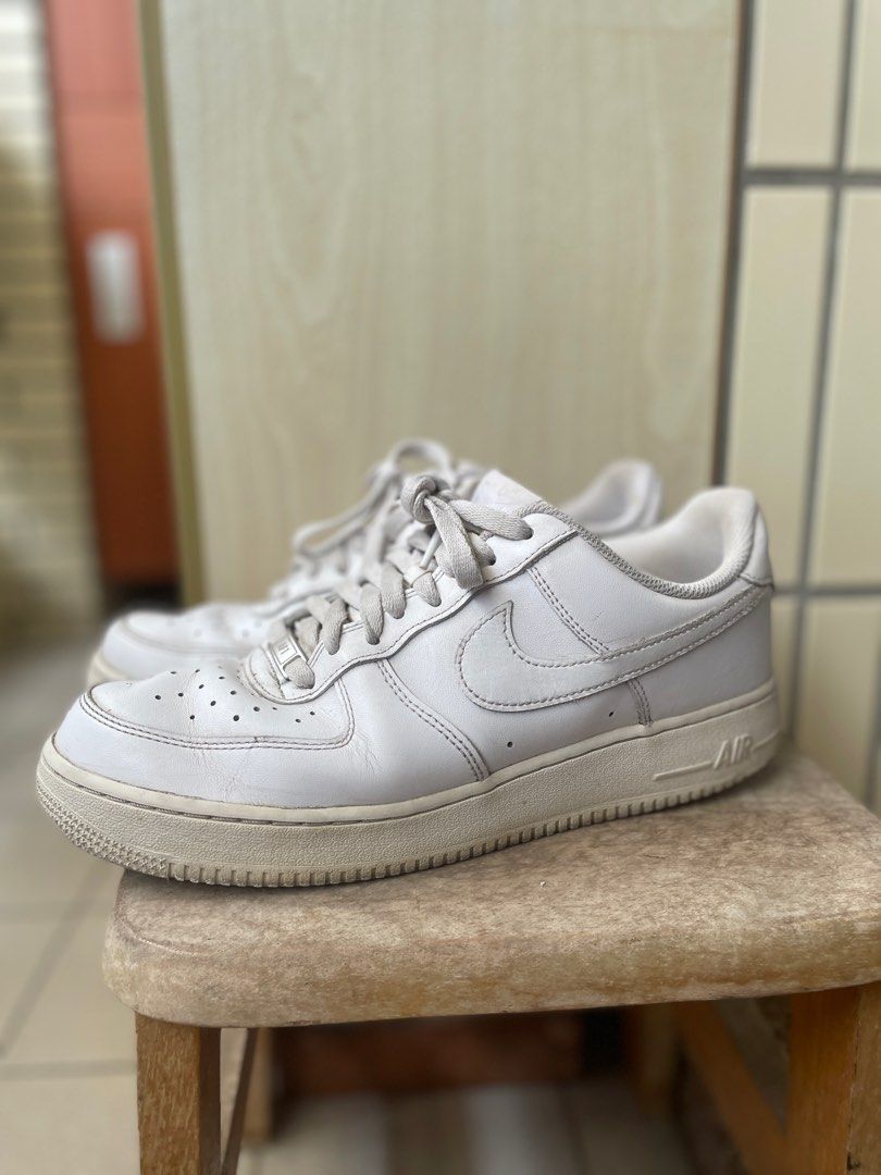 Nike Air Force all white 全白us10/28cm 二手, 他的時尚, 鞋, 運動鞋