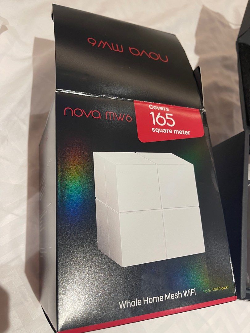 Nova MW6 home wifi mesh (Category: Networking) located in Makati City. Submitted by myngshop (Listing ID 1240961738, Image 1). Description: Nova mW6 home wifi mesh covers 165 square meters brand new with complete accessories .