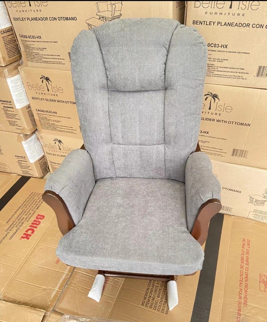 Nursing glider chair with footrest Furniture Home Living