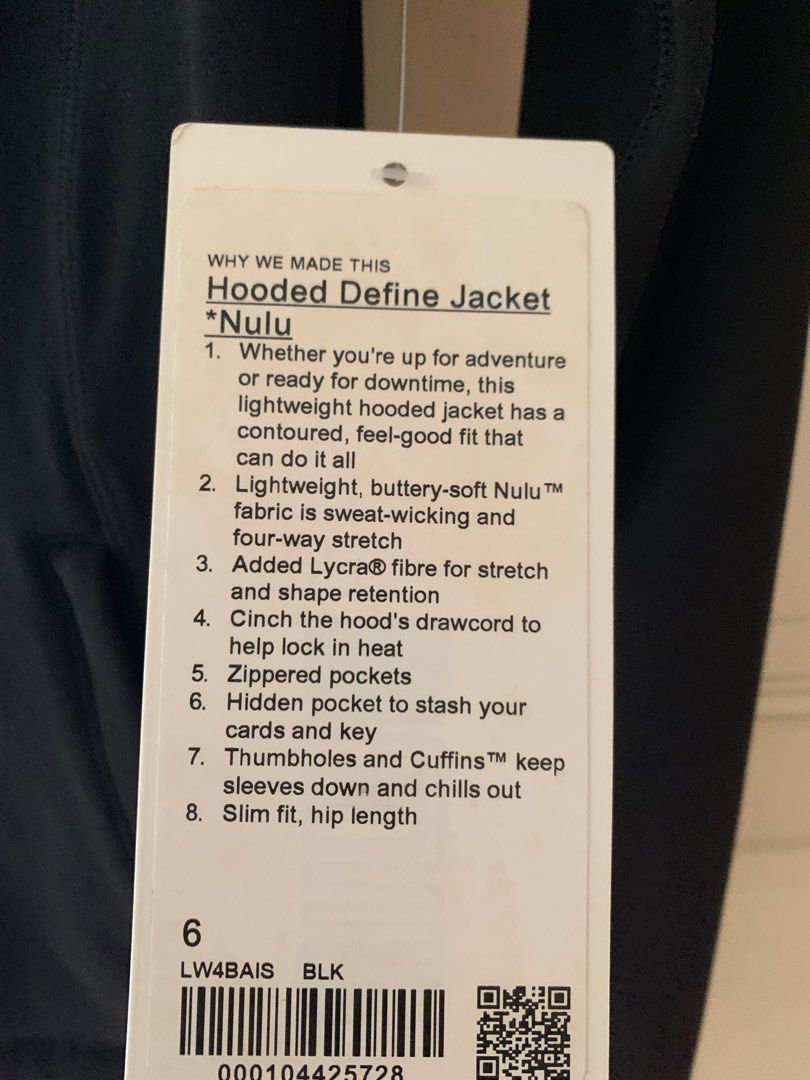 Hooded Define jacket nulu, Women's Fashion, Activewear on Carousell