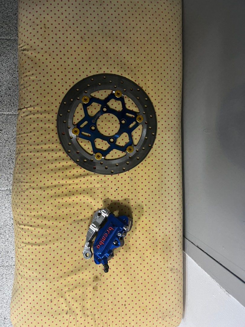 Ori copy brembo caliper and brake disc, Motorcycles, Motorcycle
