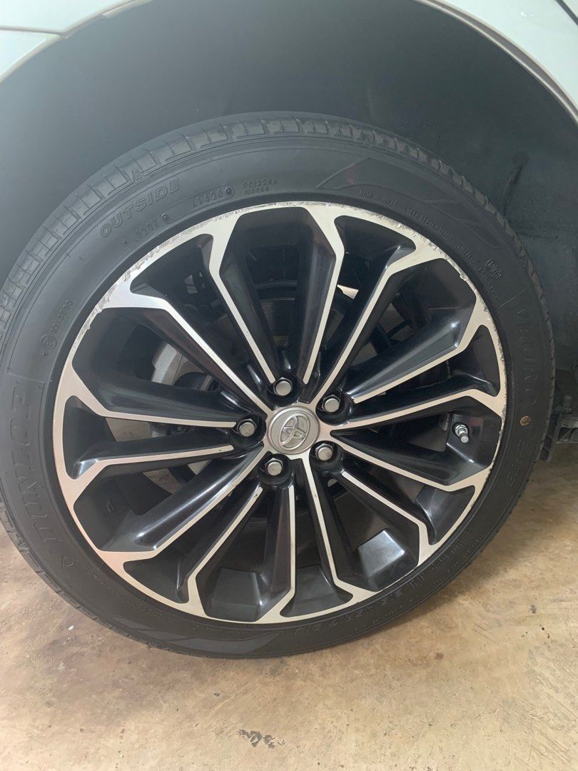Original Toyota Altis 17 inch rims (5x100), including tyres, Car ...