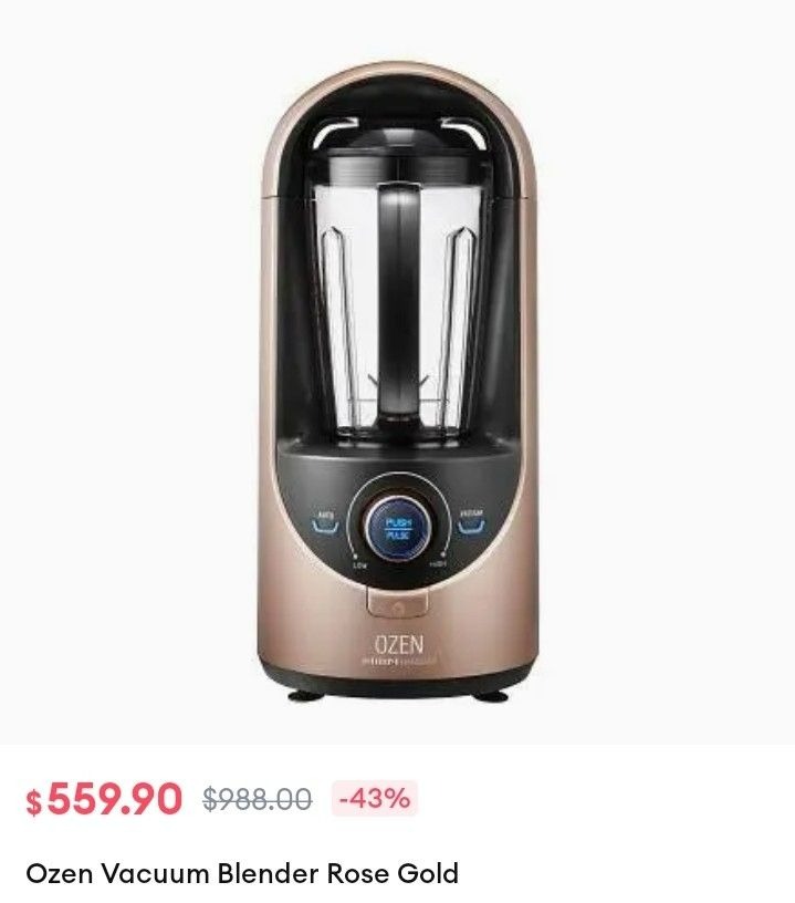 OZEN ANTIOXIDATION VACUUM BLENDER HANSSEMLIMITED EDITION ROSEGOLD HAF