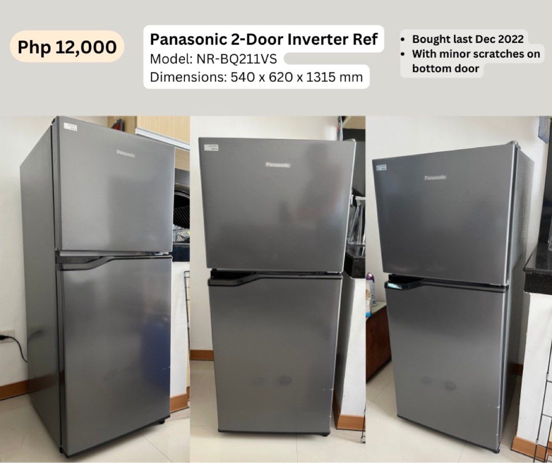 Panasonic 2Door Inverter Refrigerator, TV & Home Appliances, Kitchen