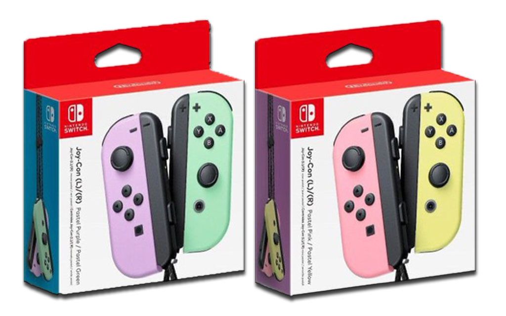 Yellow and online purple joycons