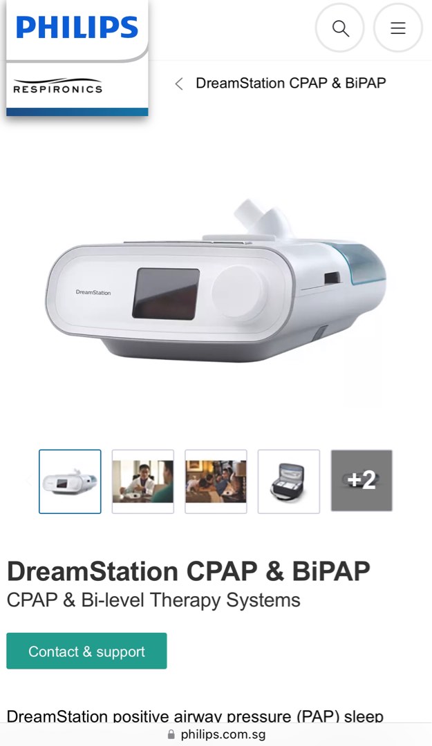 Philips DreamStation CPAP BiPAP Auto and Fixed pressure options