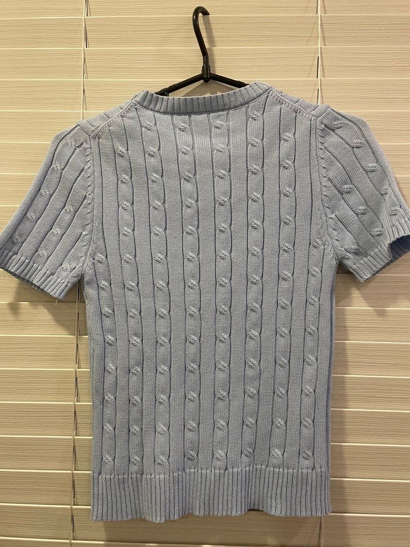 Polo Crew Neck Cable-Knit Top, Women's Fashion, Tops, Shirts on Carousell