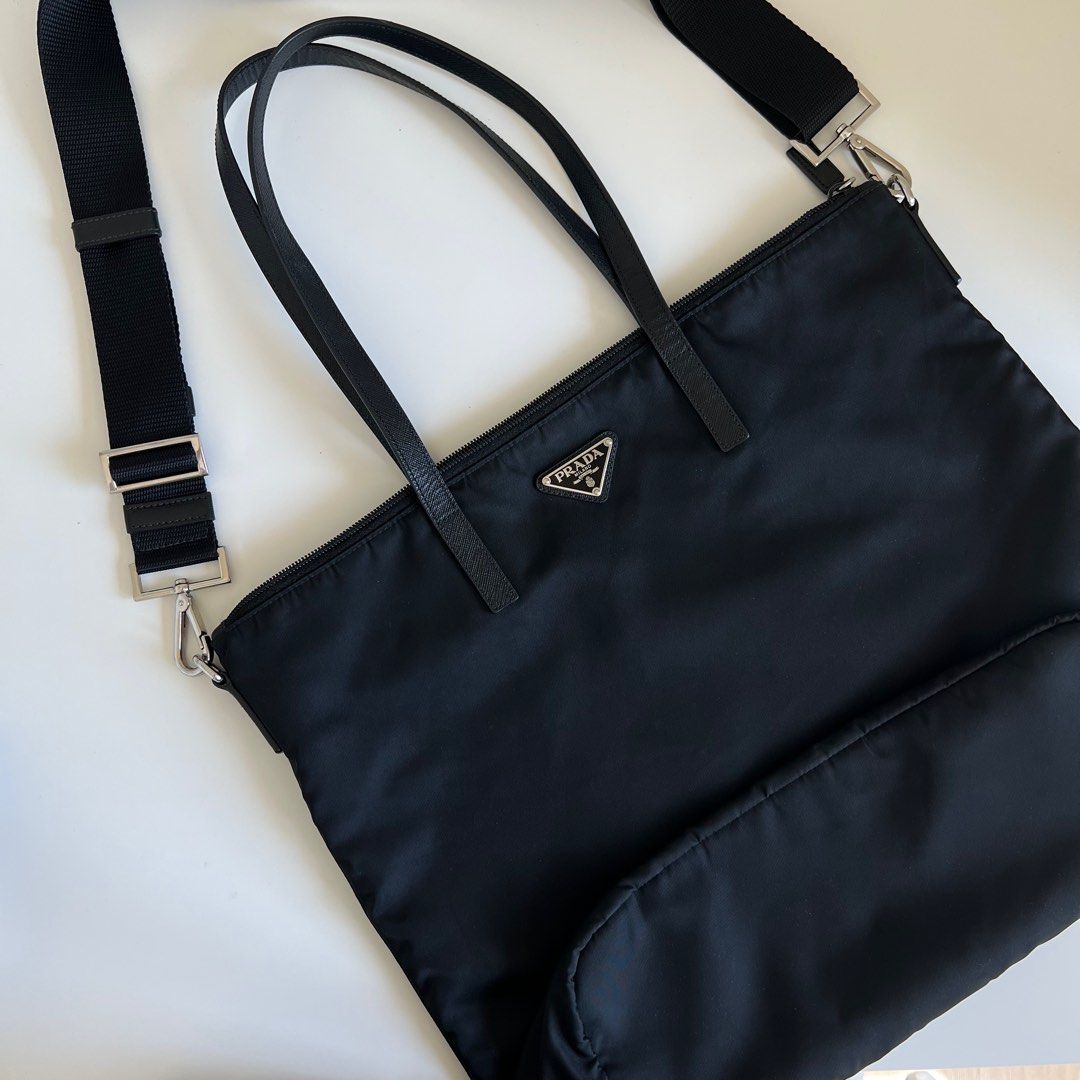 Prada 2 Way Nylon Tote Bag, Luxury, Bags & Wallets on Carousell