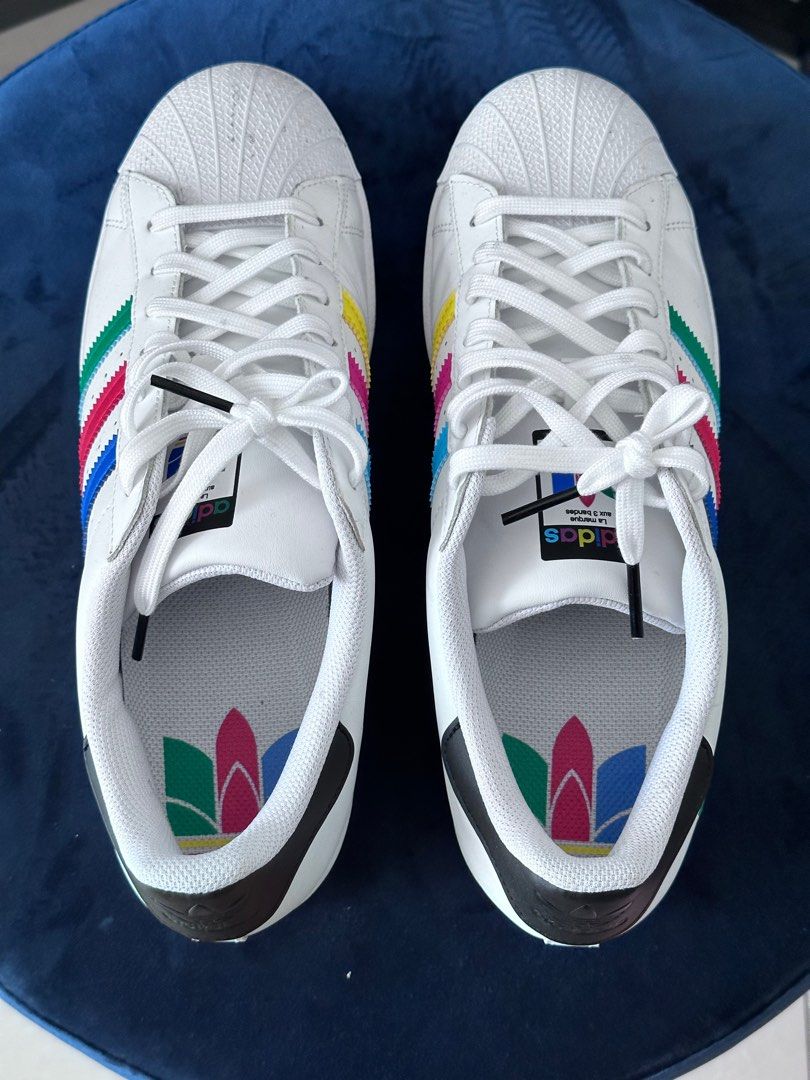 Preloved Original Adidas Superstar Colorful Trefoil Cloud White