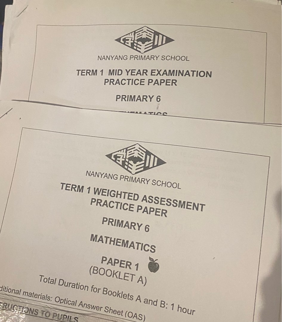PSLE prep P6 math nanyang school assessment, Everything Else on Carousell