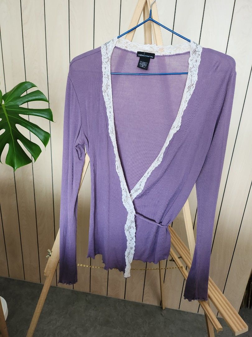 Victoria s Secret Purple Cardigan Women s Fashion Coats Jackets